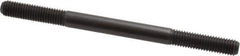 Jergens - M10x1.50 140mm OAL Equal Double Threaded Stud - Alloy Steel, Black Oxide Finish, 35mm Equal Thread Length, Metric - USA Tool & Supply