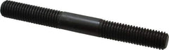 Jergens - M12x1.75 110mm OAL Equal Double Threaded Stud - Alloy Steel, Black Oxide Finish, 39mm Equal Thread Length, Metric - USA Tool & Supply