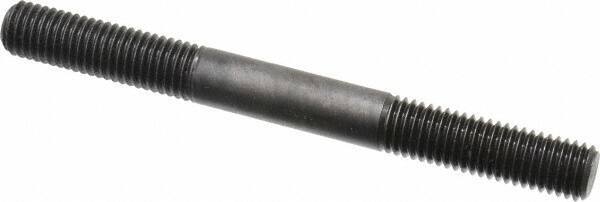 Jergens - M12x1.75 125mm OAL Equal Double Threaded Stud - Alloy Steel, Black Oxide Finish, 39mm Equal Thread Length, Metric - USA Tool & Supply