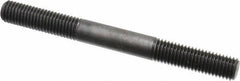 Jergens - M12x1.75 125mm OAL Equal Double Threaded Stud - Alloy Steel, Black Oxide Finish, 39mm Equal Thread Length, Metric - USA Tool & Supply