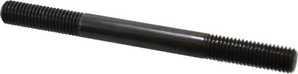 Jergens - M12x1.75 140mm OAL Equal Double Threaded Stud - Alloy Steel, Black Oxide Finish, 39mm Equal Thread Length, Metric - USA Tool & Supply