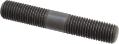 Jergens - M16x2.0 95mm OAL Equal Double Threaded Stud - Alloy Steel, Black Oxide Finish, 36mm Equal Thread Length, Metric - USA Tool & Supply
