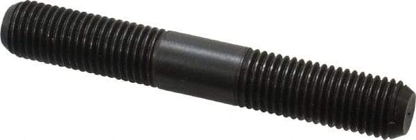 Jergens - M16x2.0 110mm OAL Equal Double Threaded Stud - Alloy Steel, Black Oxide Finish, 44mm Equal Thread Length, Metric - USA Tool & Supply