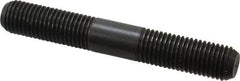 Jergens - M16x2.0 110mm OAL Equal Double Threaded Stud - Alloy Steel, Black Oxide Finish, 44mm Equal Thread Length, Metric - USA Tool & Supply