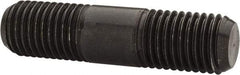 Jergens - M20x2.5 80mm OAL Equal Double Threaded Stud - Alloy Steel, Black Oxide Finish, 29mm Equal Thread Length, Metric - USA Tool & Supply