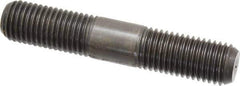 Jergens - M20x2.5 110mm OAL Equal Double Threaded Stud - Alloy Steel, Black Oxide Finish, 44mm Equal Thread Length, Metric - USA Tool & Supply