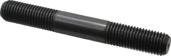 Jergens - M20x2.5 150mm OAL Equal Double Threaded Stud - Alloy Steel, Black Oxide Finish, 55mm Equal Thread Length, Metric - USA Tool & Supply