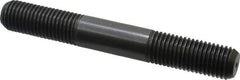 Jergens - M20x2.5 150mm OAL Equal Double Threaded Stud - Alloy Steel, Black Oxide Finish, 55mm Equal Thread Length, Metric - USA Tool & Supply