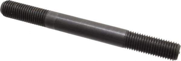 Jergens - M20x2.5 200mm OAL Equal Double Threaded Stud - Alloy Steel, Black Oxide Finish, 55mm Equal Thread Length, Metric - USA Tool & Supply