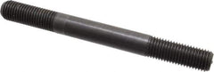 Jergens - M20x2.5 200mm OAL Equal Double Threaded Stud - Alloy Steel, Black Oxide Finish, 55mm Equal Thread Length, Metric - USA Tool & Supply