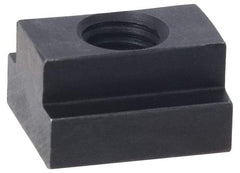 Jergens - M12x1.75 Tapped Through T Slot Nut - 16mm Slot Width, 25 x 9mm Base Width x Height, 29 x 16mm OAL x Height - USA Tool & Supply