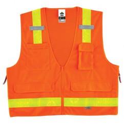 8250ZHG S/M ORANGE SURVEYORS VEST - USA Tool & Supply