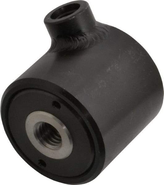 Jergens - 100 to 5,000 psi, 4,800 Lb Max Output, 1/2-13 Hole, 7/16-20 Port, 10-32 Bolt Hole, Hollow Rod Clamp Cylinder - 0.96 Sq In, 0.3 Cu In, 0.24" Stroke Length, 1-15/16" OD, 1-13/16" Overall Height, 3/4" Port Height, 1/2" Port Length - USA Tool & Supply