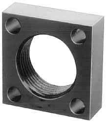 Jergens - 1-9/16 - 16 Thread, 17/64" Mounting Hole, Low Carbon Steel Clamp Mounting Block - 2" Thick x 2" Long x 1" Wide - USA Tool & Supply