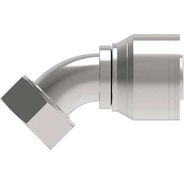 Eaton - Hydraulic Hose Fittings & Couplings Type: Female ORS Swivel, 45 Degree Elbow Hose Diameter: 13/16 (Inch) - USA Tool & Supply