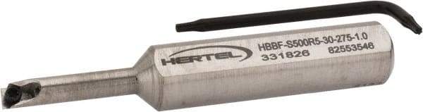 Hertel - 0.275" Min Bore Diam, 3" OAL, 1/2" Shank Diam, HBBF Indexable Boring Bar - 1" Max Bore Depth, TD.. Insert, Screw Holding Method - USA Tool & Supply