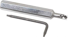 Hertel - 0.208" Min Bore Diam, 2-1/2" OAL, 3/8" Shank Diam, HBBC Indexable Boring Bar - 1/2" Max Bore Depth, CD.. Insert, Screw Holding Method - USA Tool & Supply