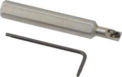 Hertel - 0.23" Min Bore Diam, 2-1/2" OAL, 3/8" Shank Diam, HBBC Indexable Boring Bar - 1/2" Max Bore Depth, CD.. Insert, Screw Holding Method - USA Tool & Supply