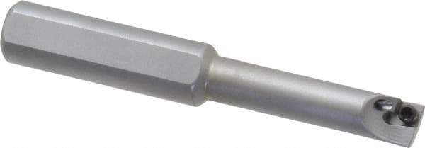 Hertel - 0.285" Min Bore Diam, 2-1/2" OAL, 3/8" Shank Diam, HBBC Indexable Boring Bar - 1-1/4" Max Bore Depth, CD.. Insert, Screw Holding Method - USA Tool & Supply