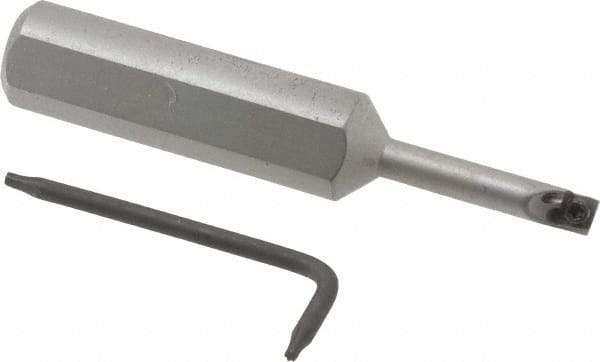 Hertel - 0.208" Min Bore Diam, 2-3/4" OAL, 1/2" Shank Diam, HBBC Indexable Boring Bar - 1" Max Bore Depth, CD.. Insert, Screw Holding Method - USA Tool & Supply