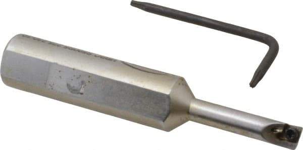 Hertel - 0.23" Min Bore Diam, 2-3/4" OAL, 1/2" Shank Diam, HBBC Indexable Boring Bar - 1" Max Bore Depth, CD.. Insert, Screw Holding Method - USA Tool & Supply