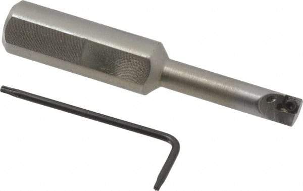 Hertel - 0.285" Min Bore Diam, 2-3/4" OAL, 1/2" Shank Diam, HBBC Indexable Boring Bar - 1-1/4" Max Bore Depth, CD.. Insert, Screw Holding Method - USA Tool & Supply