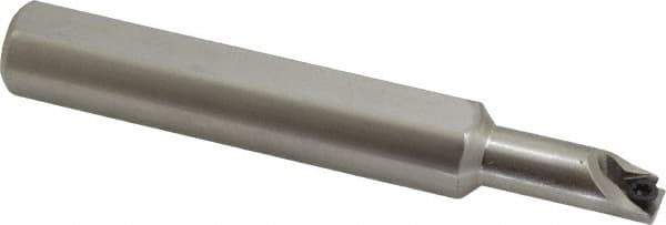 Hertel - 0.438" Min Bore Diam, 4-1/4" OAL, 5/8" Shank Diam, HBBQ Indexable Boring Bar - 1-1/8" Max Bore Depth, TPC.. Insert, Screw Holding Method - USA Tool & Supply