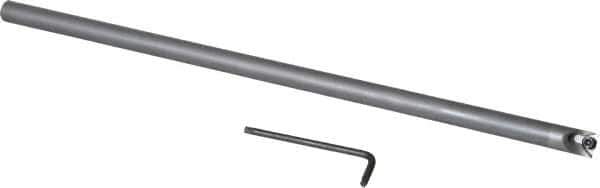 Hertel - 0.438" Min Bore Diam, 10" OAL, 3/8" Shank Diam, HBBQ Indexable Boring Bar - 3-3/4" Max Bore Depth, TPC.. Insert, Screw Holding Method - USA Tool & Supply