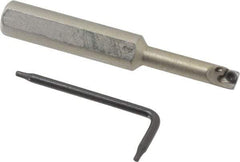 Hertel - 0.23" Min Bore Diam, 2-1/2" OAL, 3/8" Shank Diam, HBBC Indexable Boring Bar - 1" Max Bore Depth, CD.. Insert, Screw Holding Method - USA Tool & Supply