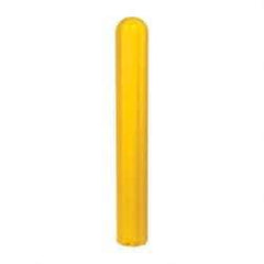 Eagle - 7-7/8" Wide x 7-7/8" Deep x 56" High, 6" Bumper Post Sleeve - Yellow, High Density Polyethylene, 8 Lb, Ribbed Surface - USA Tool & Supply