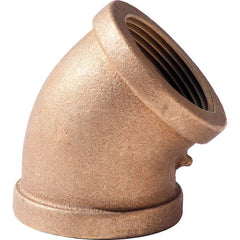 Merit Brass - Brass & Chrome Pipe Fittings Type: 45 Degree Elbow Fitting Size: 1/2 - USA Tool & Supply