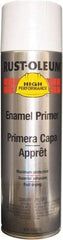 Rust-Oleum - 15 oz White Aerosol Primer - 14 Sq Ft Coverage, Interior/Exterior - USA Tool & Supply