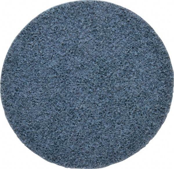 3M - 5" Coarse Grade Ceramic Deburring Disc - Quick Change Connection, Blue, 12,000 Max RPM - USA Tool & Supply