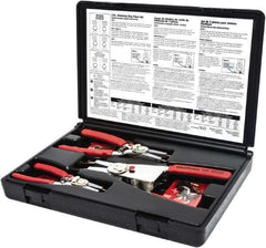 GearWrench - 6 Piece, 1/8 to 4" Bore, 1/8 to 4" Shaft, Convertible Retaining Ring Pliers Set - Comes in Blow Molded Case - USA Tool & Supply