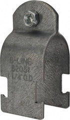 Cooper B-Line - 1-1/4" Pipe, 14 Gauge, Grade ASTM A1011," Pipe or Conduit Clamp - Zinc Plated, 600 Lb Capacity, All Conduit - USA Tool & Supply