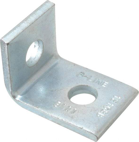 Cooper B-Line - Zinc Plated Carbon Steel 90° Strut Fitting - 1/2" Bolt, 2 Holes, Used with Cooper B Line Channel & Strut (All Sizes Except B62 & B72) - USA Tool & Supply