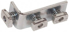 Cooper B-Line - Zinc Plated Carbon Steel 90° Preassembled Strut Fitting - 1/2" Bolt, 3 Holes, Used with Cooper B Line Channel & Strut (All Sizes Except B62 & B72) - USA Tool & Supply