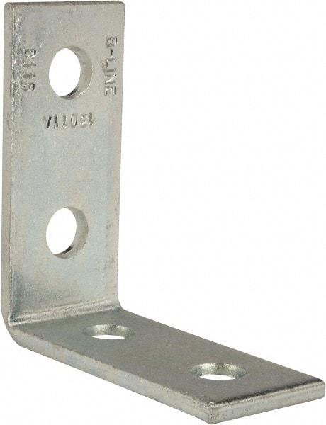 Cooper B-Line - Zinc Plated Carbon Steel 90° Strut Fitting - 1/2" Bolt, 4 Holes, Used with Cooper B Line Channel & Strut (All Sizes Except B62 & B72) - USA Tool & Supply