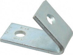 Cooper B-Line - Zinc Plated Carbon Steel 45° Closed Angle Strut Fitting - 1/2" Bolt, 2 Holes, Used with Cooper B Line Channel & Strut (All Sizes Except B62 & B72) - USA Tool & Supply