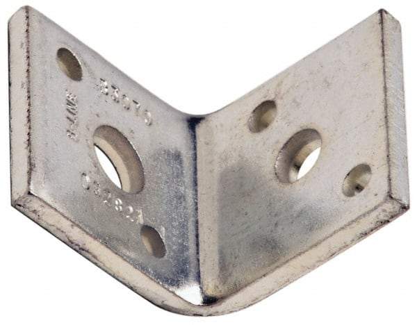 Cooper B-Line - 1/2 or 3/8" Rod, Zinc Plated Carbon Steel Reversible Angle Clip Reversible Angle Strut Clip - 500 Lb Capacity, 2 Holes, Used with Rod To Beam Or Wall Bracket - USA Tool & Supply