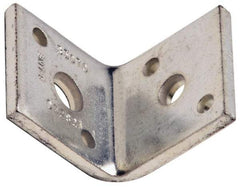 Cooper B-Line - 1/2 or 3/8" Rod, Zinc Plated Carbon Steel Reversible Angle Clip Reversible Angle Strut Clip - 500 Lb Capacity, 2 Holes, Used with Rod To Beam Or Wall Bracket - USA Tool & Supply