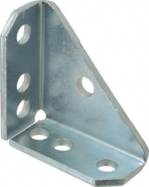 Cooper B-Line - Zinc Plated Carbon Steel 90° Gusset Strut Fitting - 7 Holes, Used with Cooper B Line Channel & Strut (All Sizes Except B62 & B72) - USA Tool & Supply