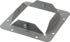 Cooper B-Line - 4 Inch Wide x 4 Inch High, Rectangular Raceway Flange - Gray, For Use with Lay In Wireways, Type 1 Screw Cover Wireway - USA Tool & Supply