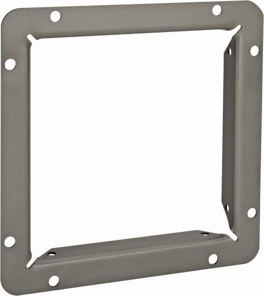 Cooper B-Line - 6 Inch Wide x 6 Inch High, Rectangular Raceway Flange - Gray, For Use with Lay In Wireways, Type 1 Screw Cover Wireway - USA Tool & Supply