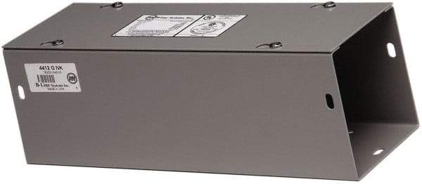 Cooper B-Line - 6" High x 152mm Wide x 24" Long, Screw Mount Solid Wall Wire Duct - Gray, 7 (Bottom) & 7 (Top) Knockouts, Screw Cover, Steel - USA Tool & Supply