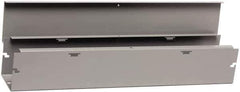 Cooper B-Line - 6" High x 152mm Wide x 120" Long, Screw Mount Solid Wall Wire Duct - Gray, 39 (Bottom) & 39 (Top) Knockouts, Hinged Cover, Steel - USA Tool & Supply