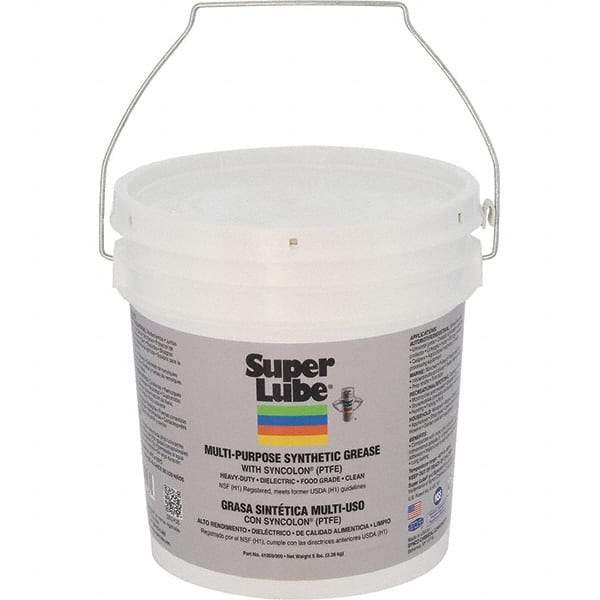 Synco Chemical - 5 Lb Pail Synthetic General Purpose Grease - Translucent White, Food Grade, 450°F Max Temp, NLGIG 000, - USA Tool & Supply