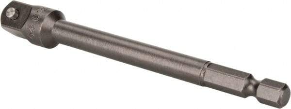 Proto - 3/8" Square Size Hex to Square Adapter - 1/4" Hex Drive, 4" OAL - USA Tool & Supply