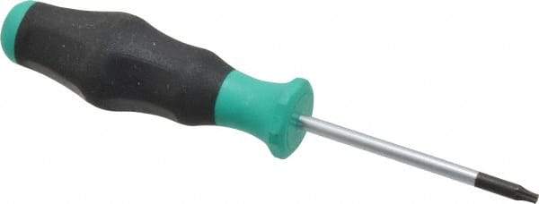 Wera - T9 Torx Driver - 2-23/64" Blade Length, 5-35/64" OAL, Ergonomic Handle - USA Tool & Supply