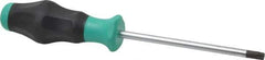 Wera - T40 Torx Driver - 5-7/64" Blade Length, 9-33/64" OAL, Ergonomic Handle - USA Tool & Supply